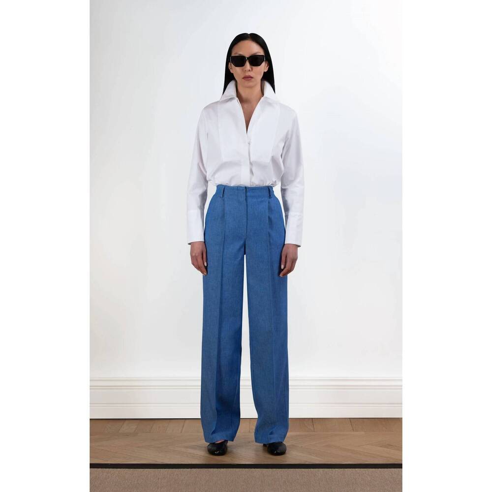 NEW ELIF parim straight leg trouser in blue